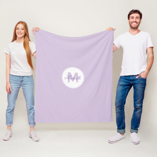* Klassischer Lilakname und Mit Monogramm Medallio Fleecedecke (Beispiel)
