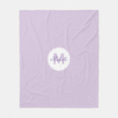 * Klassischer Lilakname und Mit Monogramm Medallio Fleecedecke (Vorderseite)