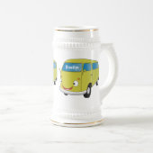 Klassischer Limettengrüner Cartoon Bierglas (VorderseiteRechts)