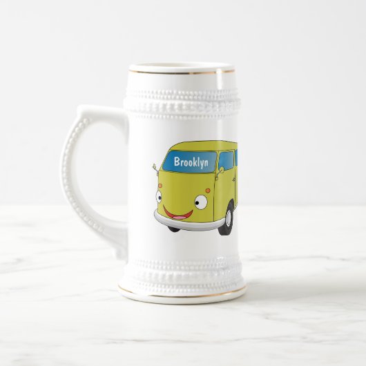 Klassischer Limettengrüner Cartoon Bierglas (Links)