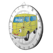 Klassischer Limettengrüner Cartoon Dartscheibe (Vorderseite rechts)