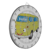 Klassischer Limettengrüner Cartoon Dartscheibe (Vorderseite Links)