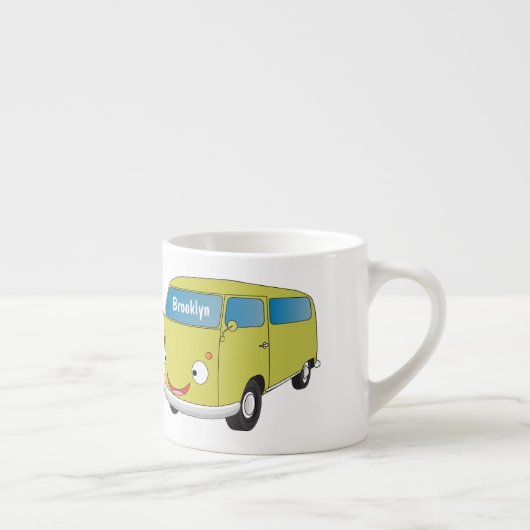 Klassischer Limettengrüner Cartoon Espressotasse (Rechts)