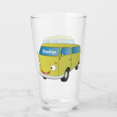 Klassischer Limettengrüner Cartoon Glas (Rückseite)
