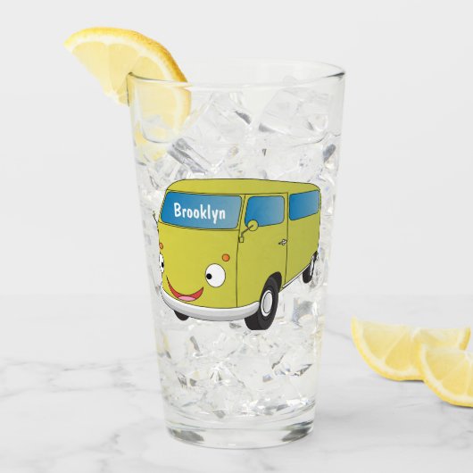 Klassischer Limettengrüner Cartoon Glas (Vorderseite Ice)