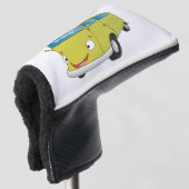 Klassischer Limettengrüner Cartoon Golf Headcover (3/4 Vorderseite)