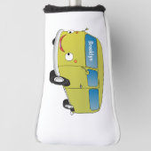 Klassischer Limettengrüner Cartoon Golf Headcover (Rotieren 90)