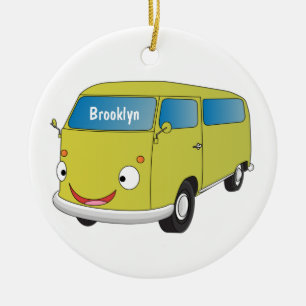 Klassischer Limettengrüner Cartoon Keramik Ornament