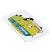 Klassischer Limettengrüner Cartoon Magnet (Rechte Seite)