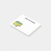 Klassischer Limettengrüner Cartoon Post-it Klebezettel (angewinkelt)