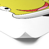 Klassischer Limettengrüner Cartoon Poster (Ecke)