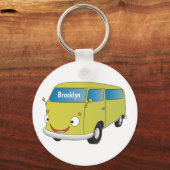 Klassischer Limettengrüner Cartoon Schlüsselanhänger (Vorderseite)