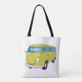 Klassischer Limettengrüner Cartoon Tasche (Rückseite)