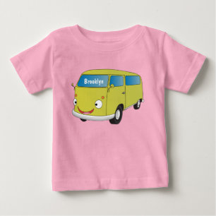 Klassischer limettengrüner Van-Cartoon Baby T-shirt