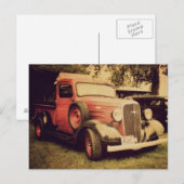 Klassischer Lkw Postkarte (Vorne/Hinten)