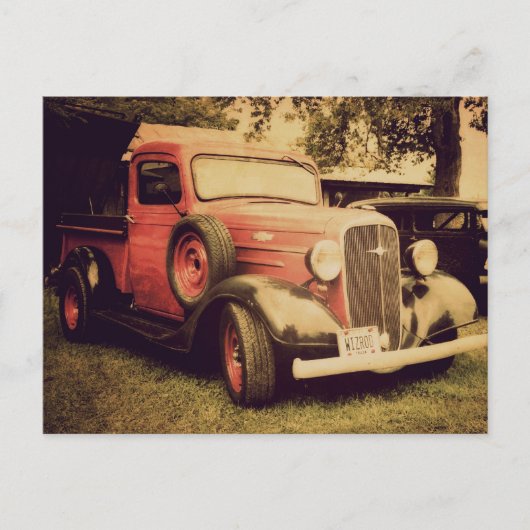 Klassischer Lkw Postkarte (Vorderseite)