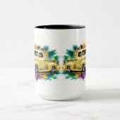 Klassischer LKW-Wasserfarben-Kaffeebecher Tasse (Zentrum)