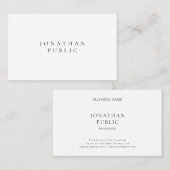 Klassischer Look Minimalistisch Elegante Vorlage E Visitenkarte (Vorne/Hinten)