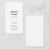 Klassischer Look Template altenglischer Text Nosta Visitenkarte (Vorne/Hinten)