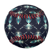 Klassischer Look von blauen Edelsteinen mit glühen Baseball (Rückseite)