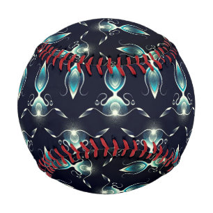 Klassischer Look von blauen Edelsteinen mit glühen Baseball
