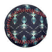 Klassischer Look von blauen Edelsteinen mit glühen Baseball (Vorderseite Links)