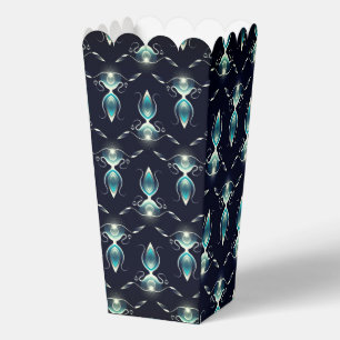Klassischer Look von blauen Edelsteinen mit glühen Geschenkschachtel