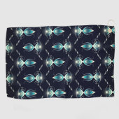 Klassischer Look von blauen Edelsteinen mit glühen Golfhandtuch (Horizontal)