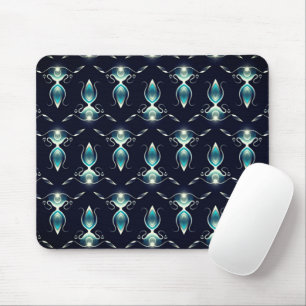 Klassischer Look von blauen Edelsteinen mit glühen Mousepad