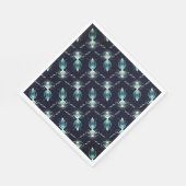 Klassischer Look von blauen Edelsteinen mit glühen Serviette (Ecke)