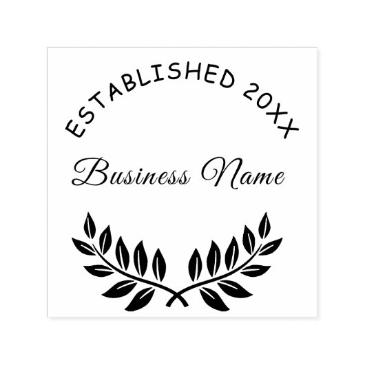 Klassischer Lorbeerkranz Permastempel (Design)