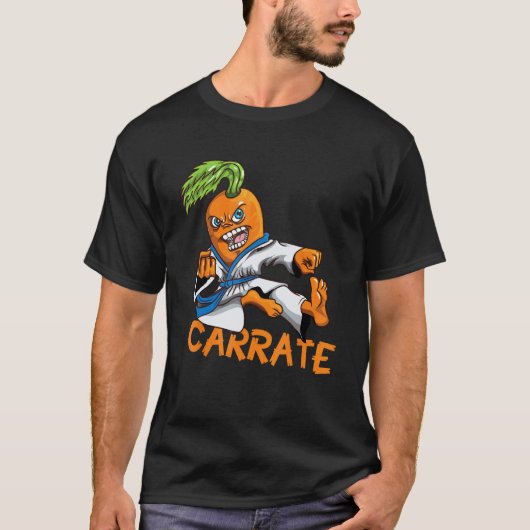 Klassischer lustiger Karate-Karotten-Karate-Mail M T-Shirt (Vorderseite)