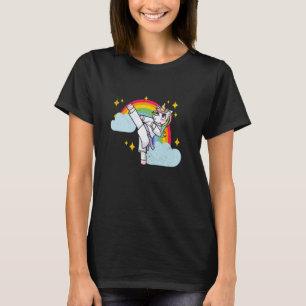 Klassischer lustiger Karate Martial Arts Regenboge T-Shirt