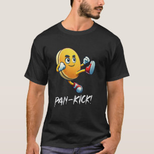 Klassischer lustiger Pancake Pfannen Karate Kick J T-Shirt