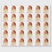 Klassischer lustiger Weihnachtsmann stellen Geschenkpapier (Flach)