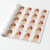 Klassischer lustiger Weihnachtsmann stellen Geschenkpapier (Ungerollt)