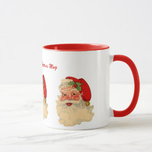 Klassischer lustiger Weihnachtsmann stellen Tasse