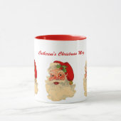 Klassischer lustiger Weihnachtsmann stellen Tasse (Zentrum)