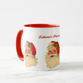 Klassischer lustiger Weihnachtsmann stellen Tasse (Vorderseite Links)