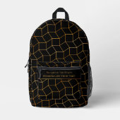 Klassischer Luxus Abstrakt Black Gold Beruflich Bedruckter Rucksack (Vorderseite)