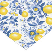 Klassischer Luxus: Französisch Blue & Lemon Provin Großer Tischläufer (Ecke)