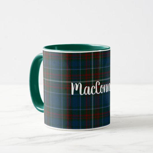 Klassischer MacConnell Tartan-karierte Tasse (Vorderseite Links)