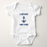 Klassischer Marineblauer Anker & Babyname/Rang