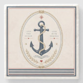 Klassischer maritimer Untersetzer Sailorcore (Vorderseite)