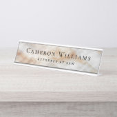 Klassischer Marmor sieht elegant aus Name und Tite Schreibtischnamensplakette (Vorderseite )