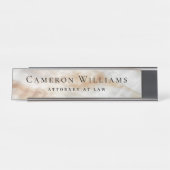 Klassischer Marmor sieht elegant aus Name und Tite Schreibtischnamensplakette (Vorderseite )