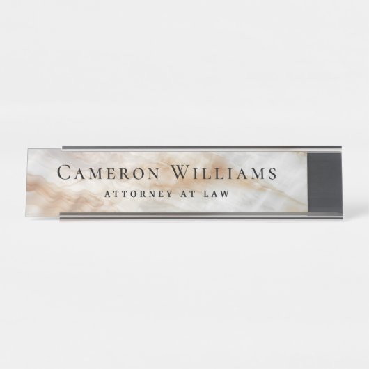 Klassischer Marmor sieht elegant aus Name und Tite Schreibtischnamensplakette (Vorderseite )