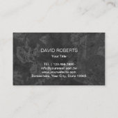 Klassischer Marmorhintergrund-modernes elegantes Visitenkarte (Rückseite)