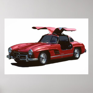 Klassischer MERCEDES-BENZ SLR300 Gullwing Poster
