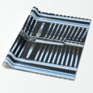 Klassischer Mercury-Grill aus den 1960er Jahren Geschenkpapier